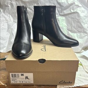 Clarks Women's Black Ankle Boots